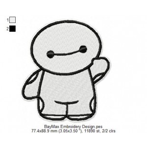 BayMax Embroidery Design